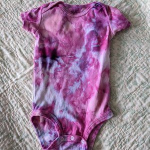 Carter's Hand Ice Dyed Onsies Pink and Purple Size 12m
